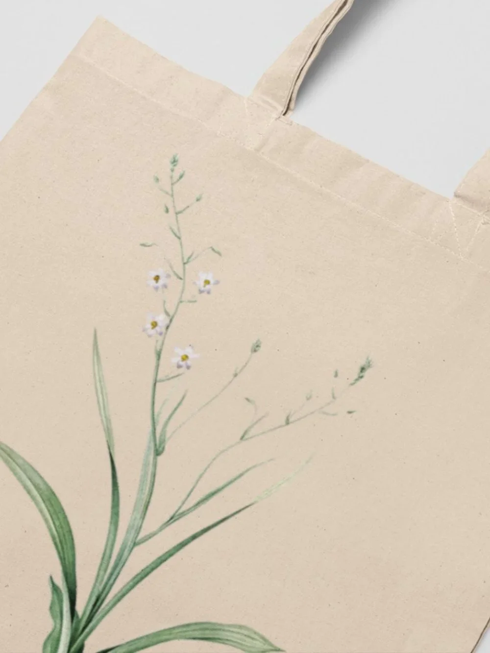 Peruvian Lily Vintage Floral Print Graphic Canvas Tote Bag